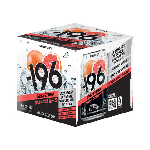 '-196 Grapefruit Vodka Seltzer 4Pk Cans by Suntory