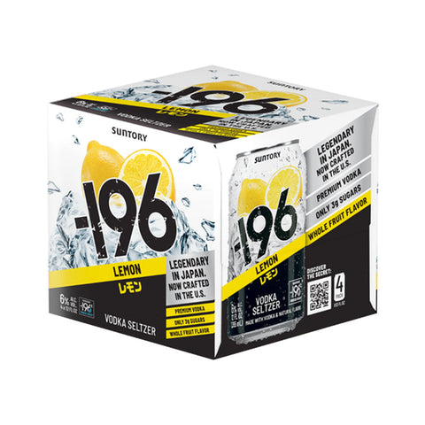 '-196 Lemon Vodka Seltzer 4Pk Cans by Suntory
