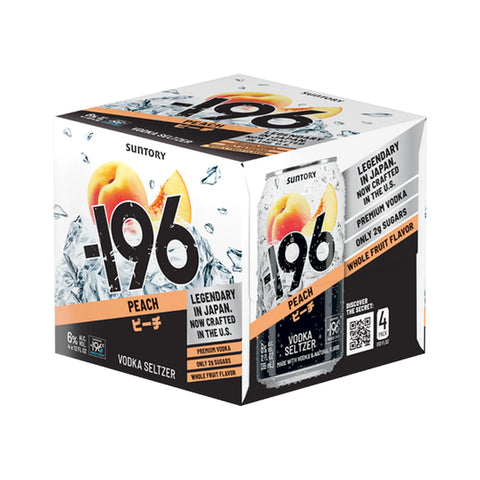 '-196 Peach Vodka Seltzer 4Pk Cans by Suntory