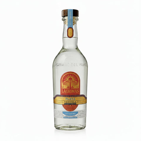 Lágrimas Del Valle La Sabina Plata Tequila 750ml Bottle on the white background
