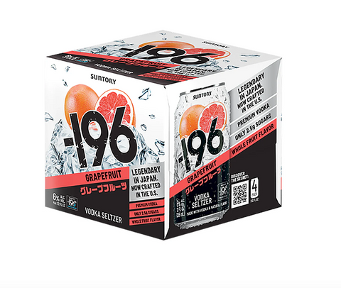 '-196 Grapefruit Vodka Seltzer 4pk Cans