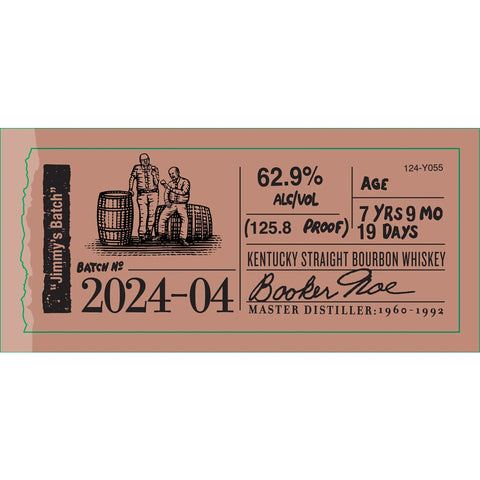 Booker's 2024-04 "Jimmy's Batch" 7 Year Old Bourbon Label