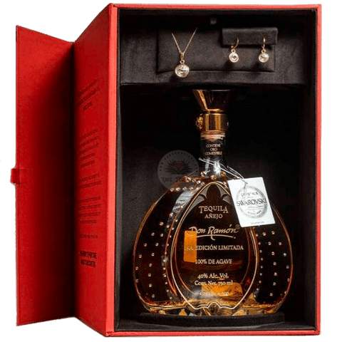 Image of Don Ramón Limited Edition Añejo Swarovski Crystal Set (2DA) 750 ml bottle in the original box.