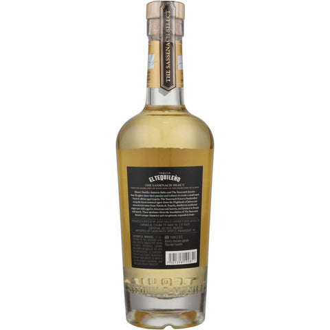 El Tequileño Reposado Sassenach Tequila Back of Bottle