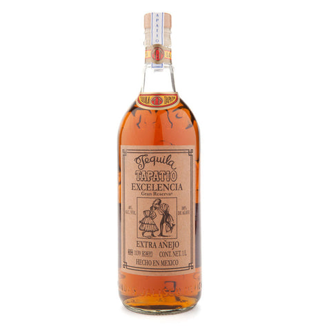 Tapatio Excelencia Gran Reserva Extra Añejo Tequila on a white background.