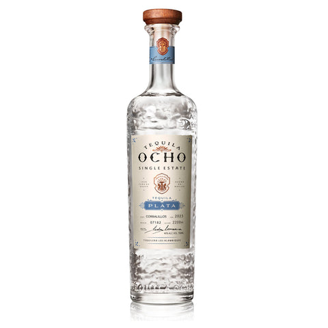 Tequila Ocho Bundle — Plata Tequila 750ml bottle, additive-free single estate tequila from NOM 1474