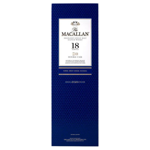 The Macallan 18 Year Double Cask Scotch Whisky 2024 Release box