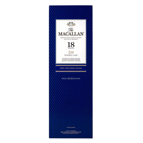 The Macallan 18 Year Double Cask Scotch Whisky 2023 Release gift box