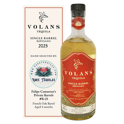 Volans x Rare Tequilas Single Barrel Reposado Tequila Barrel B-25 Bottle and Box