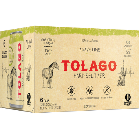 Tolago Hard Seltzer Agave Lime 6pk 12oz