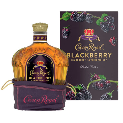 Crown Royal Blackberry Flavored Whisky box and bottle