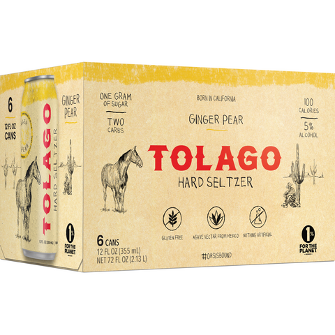 Tolago Ginger Pear Hard seltzer 6pk 12oz