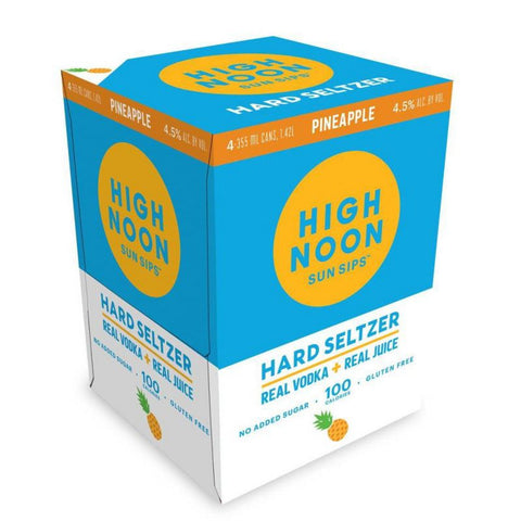 High Noon Pineapple Vodka Hard Seltzer 4PK 12oz Cans